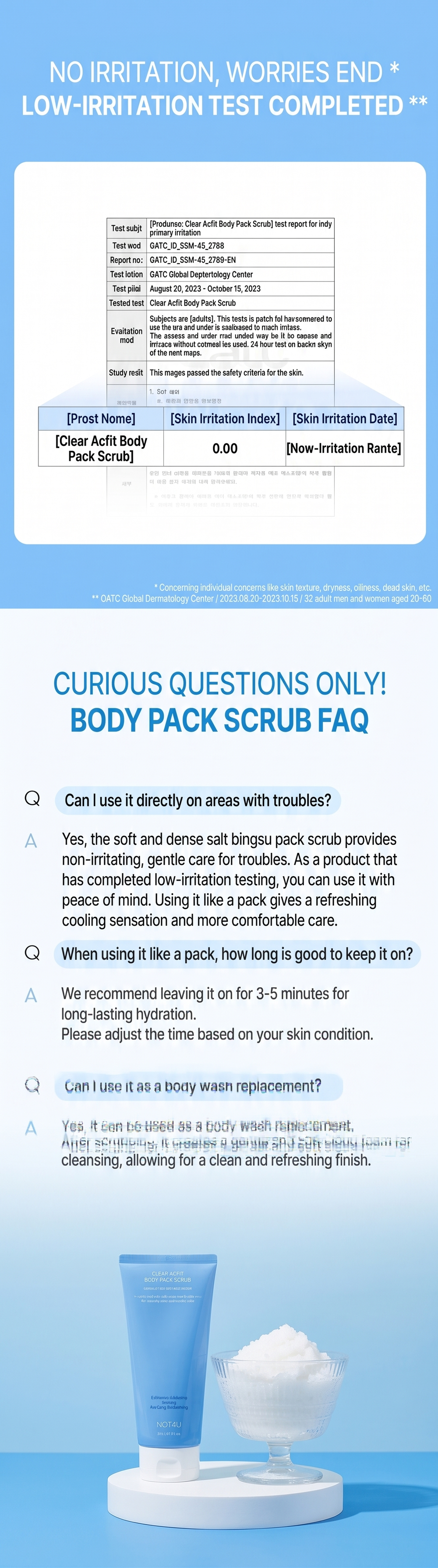 Clear Acfit Body Pack Scrub 220g