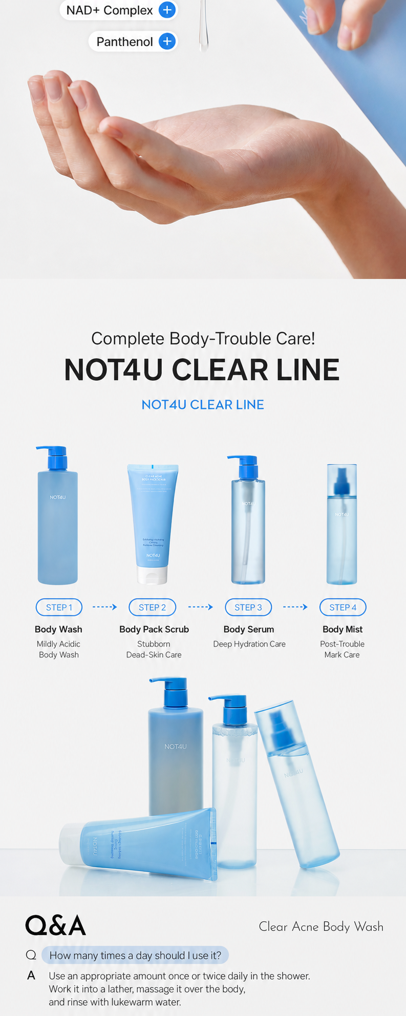 Clear Acne Body Wash 500ml