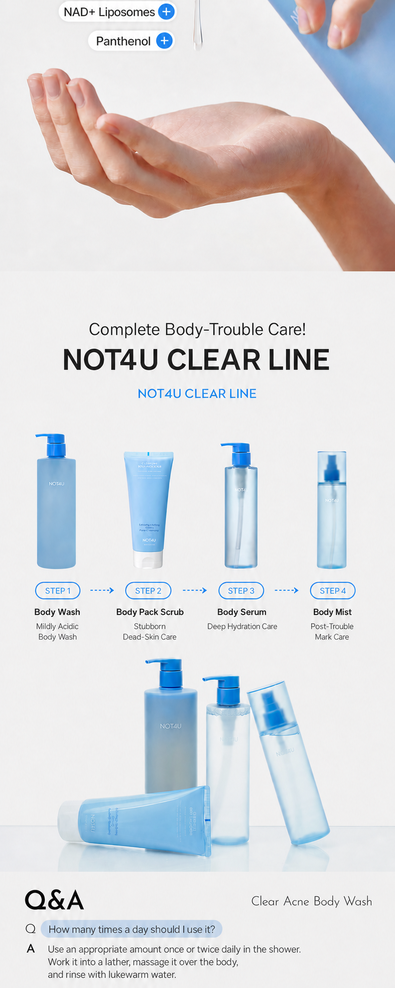 Clear Acne Body Wash 500ml