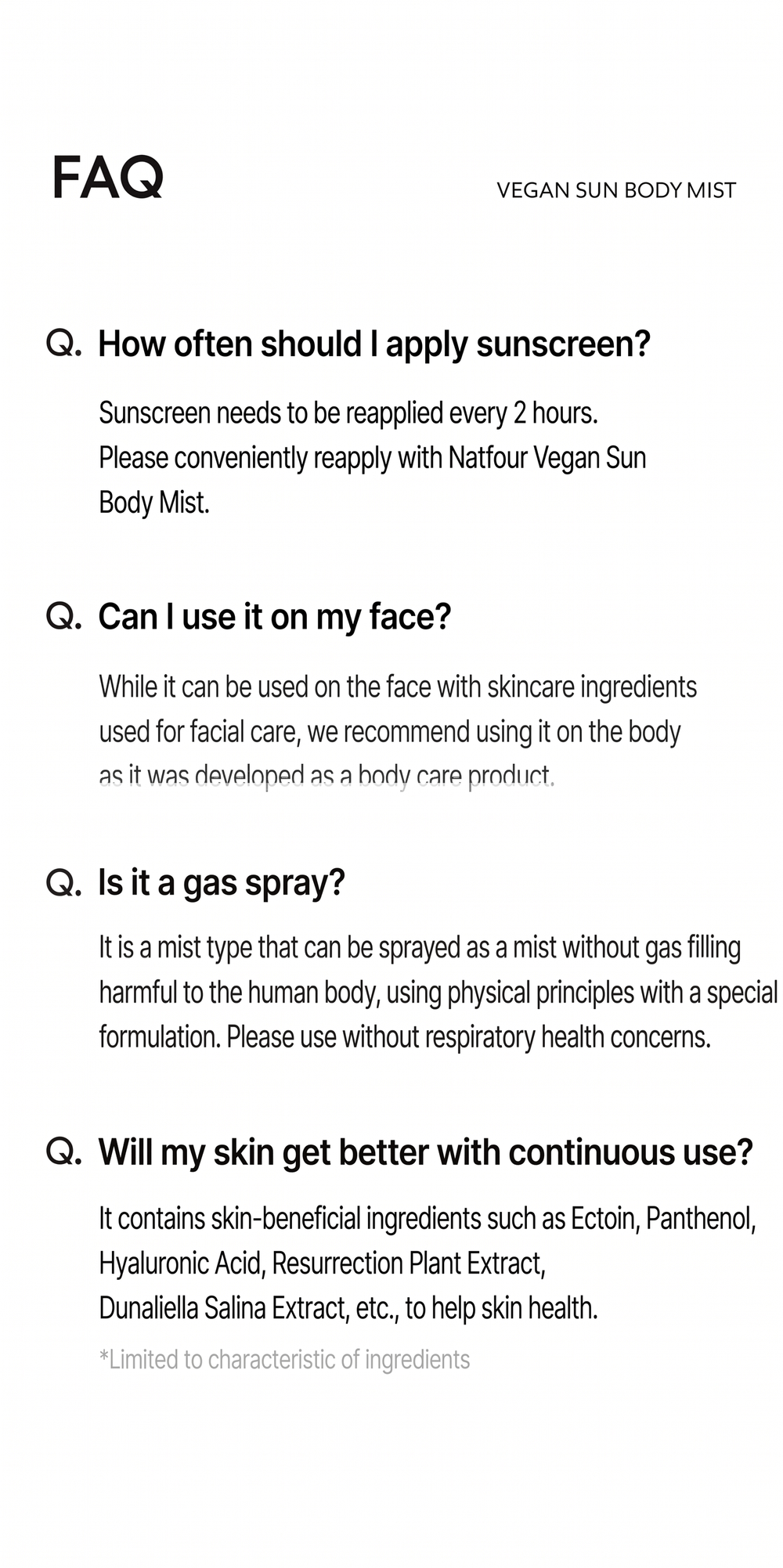 Vegan Sun Body Mist 85ml