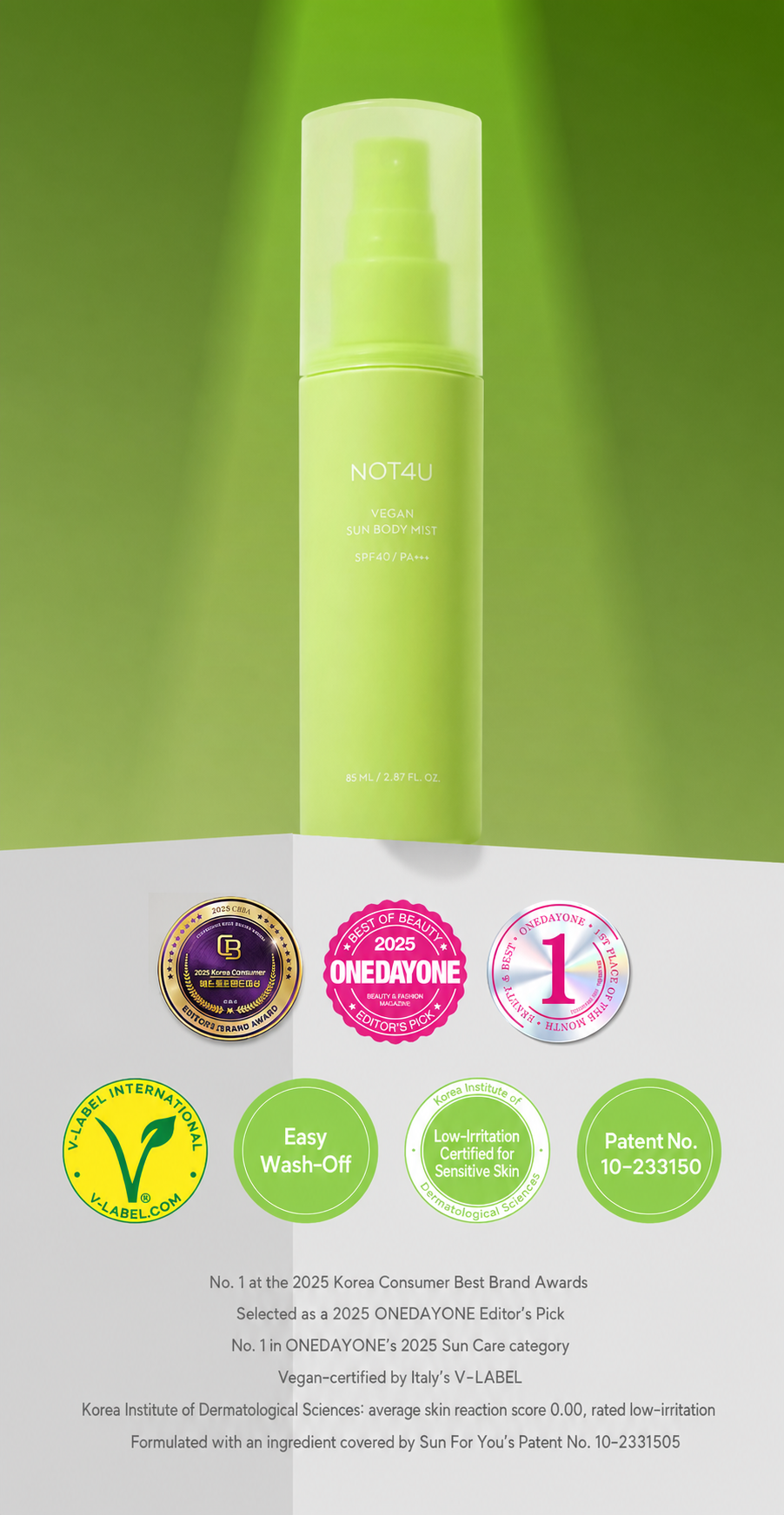 Vegan Sun Body Mist 85ml